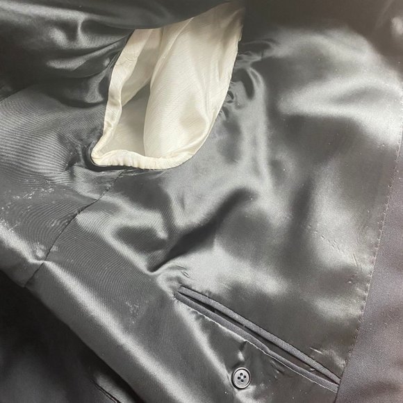 Men Double Breasted Suit Blazer Size 42R or EU 52R - Picture 3 of 5